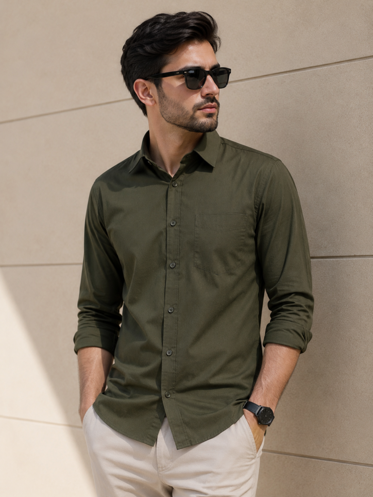 Urban Elegance by the Beige Wall